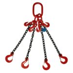 Lanț ridicare pentru macara cu carlige de scurtare - 8 mm - 4 brat - 3 tone